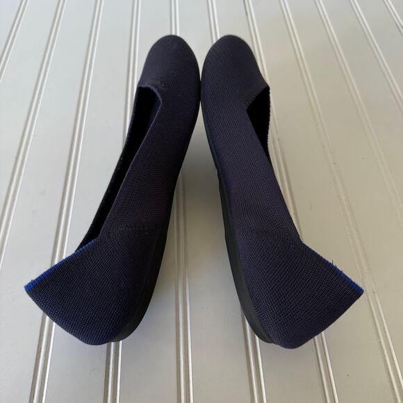 Rothy’s Navy Blue Round Toe Flat shoes size 10.5 - Picture 5 of 11